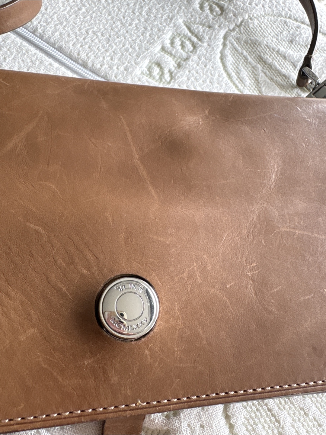 Tumi Leather Shoulder Bag - Brown