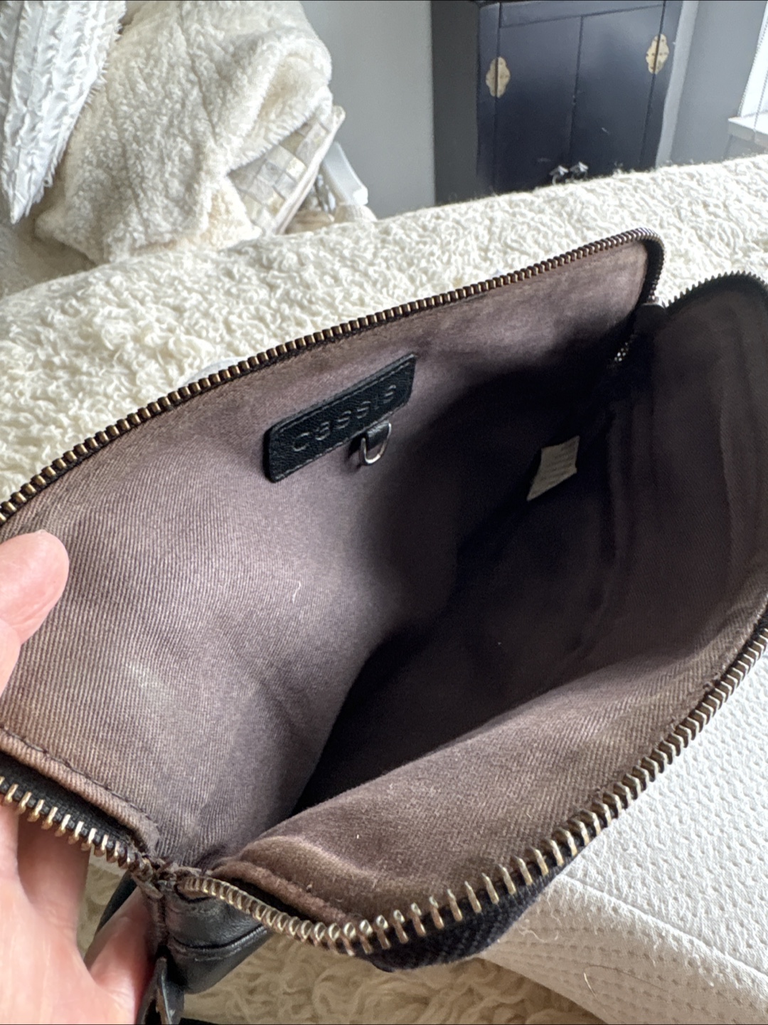 Cassis Black Leather Clutch - photo 3