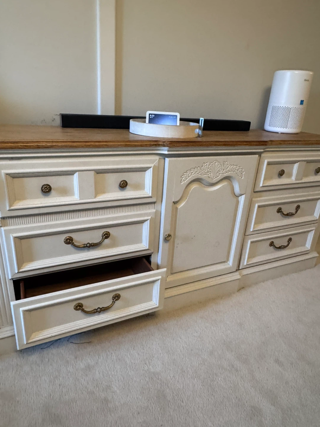 Cream and Wood Dresser/Buffet