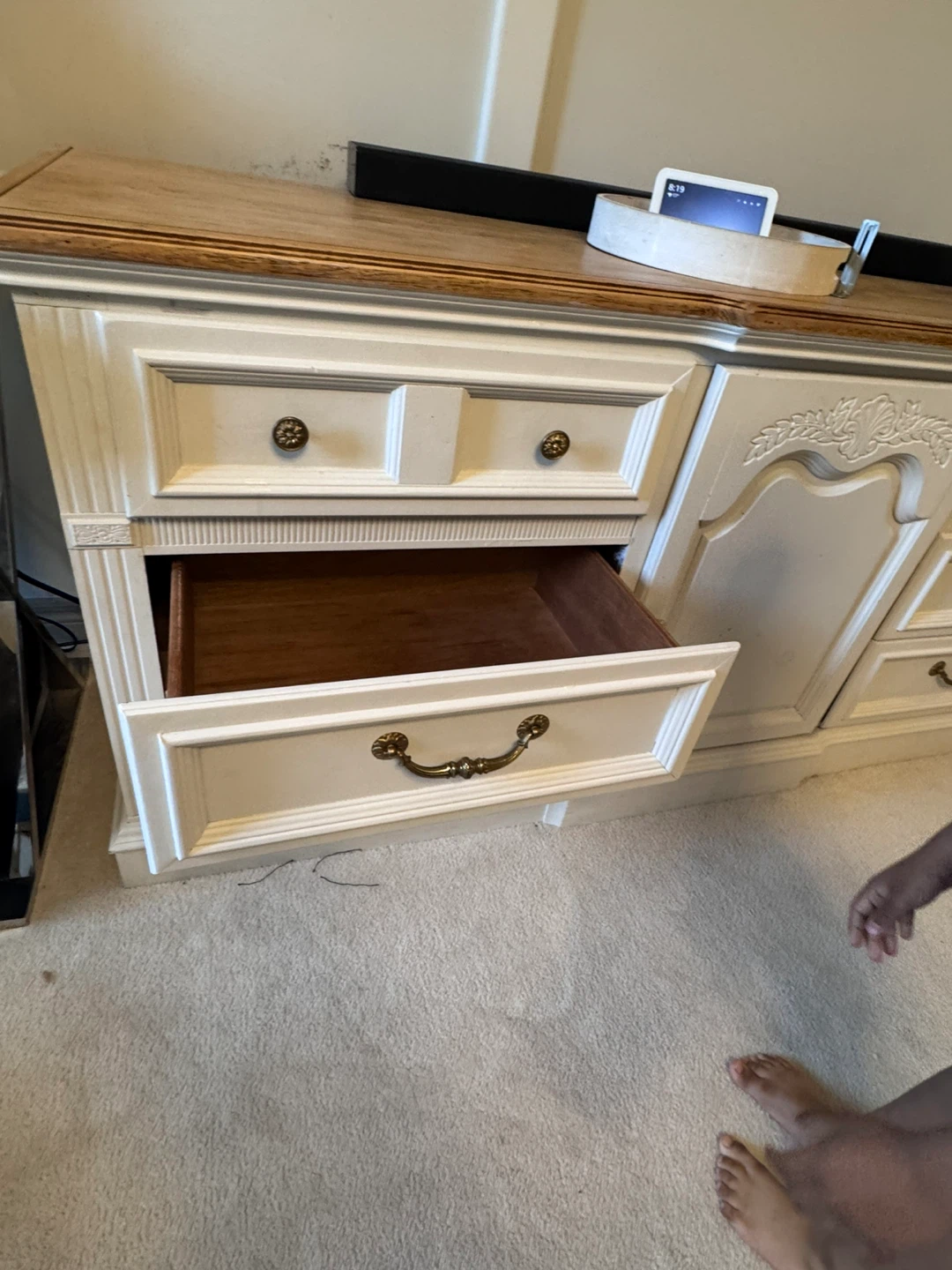 Cream and Wood Dresser/Buffet - photo 3