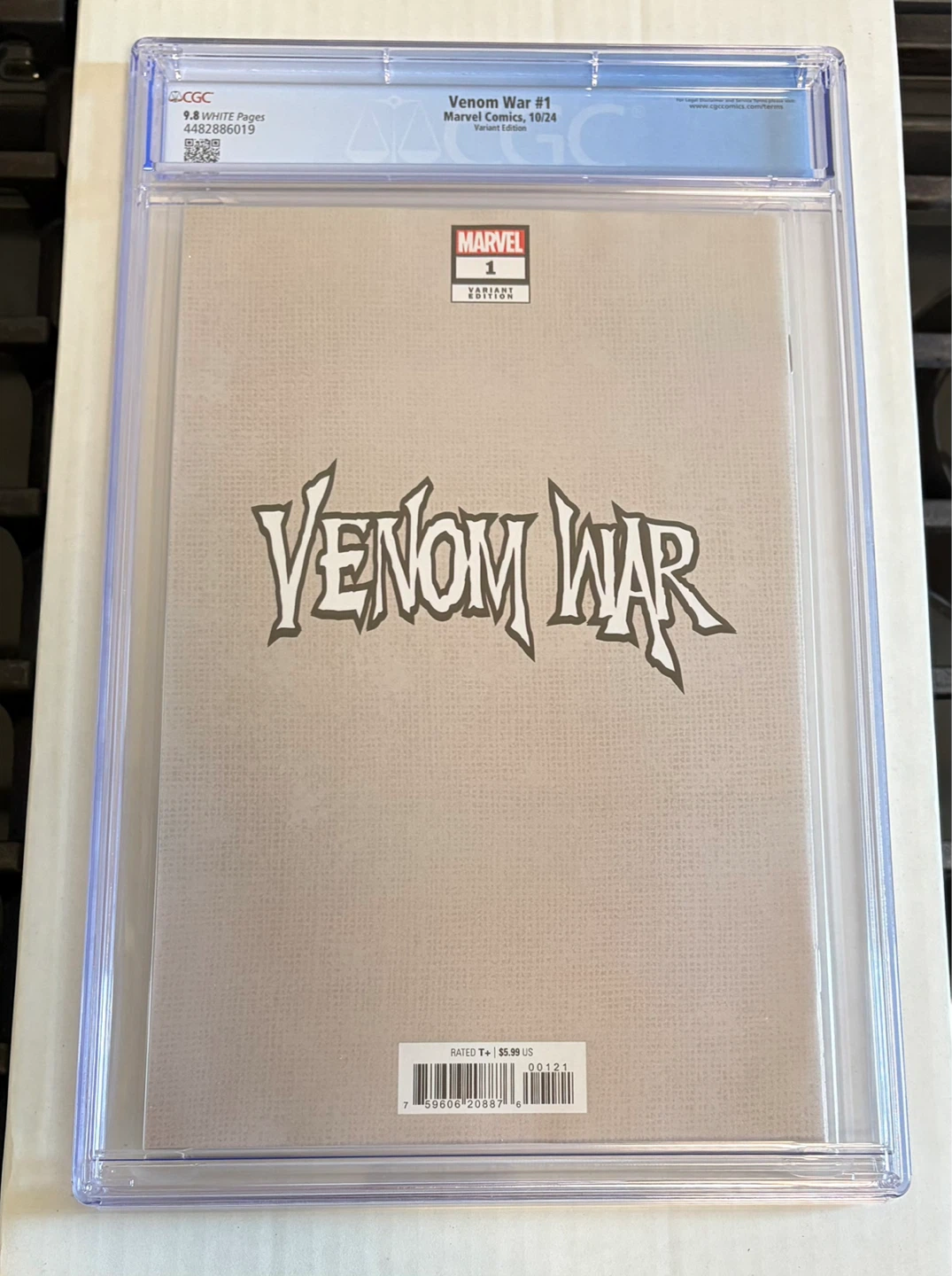 CGC Graded Venom War #1 Marvel Comics Variant Cover Comic Book - photo 2