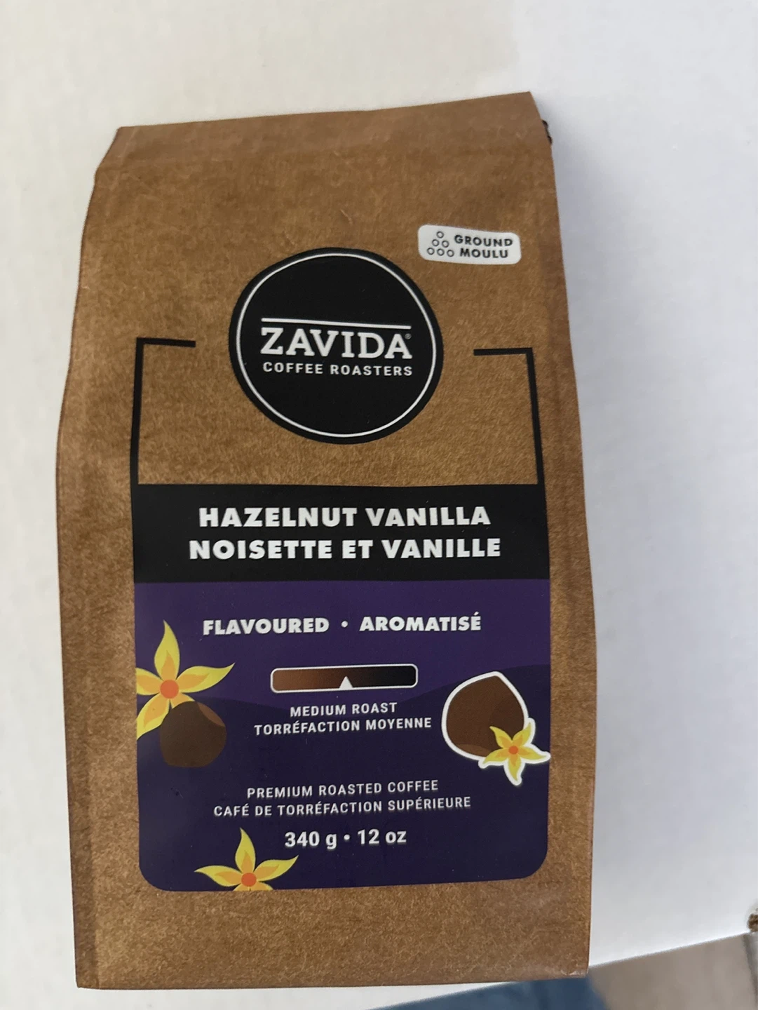 Zavida Hazelnut Vanilla Medium Roast Ground Coffee - 12 oz