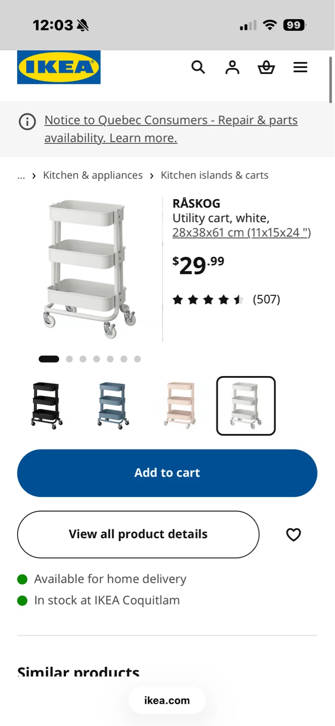 IKEA RASKOG Utility Cart - photo 3