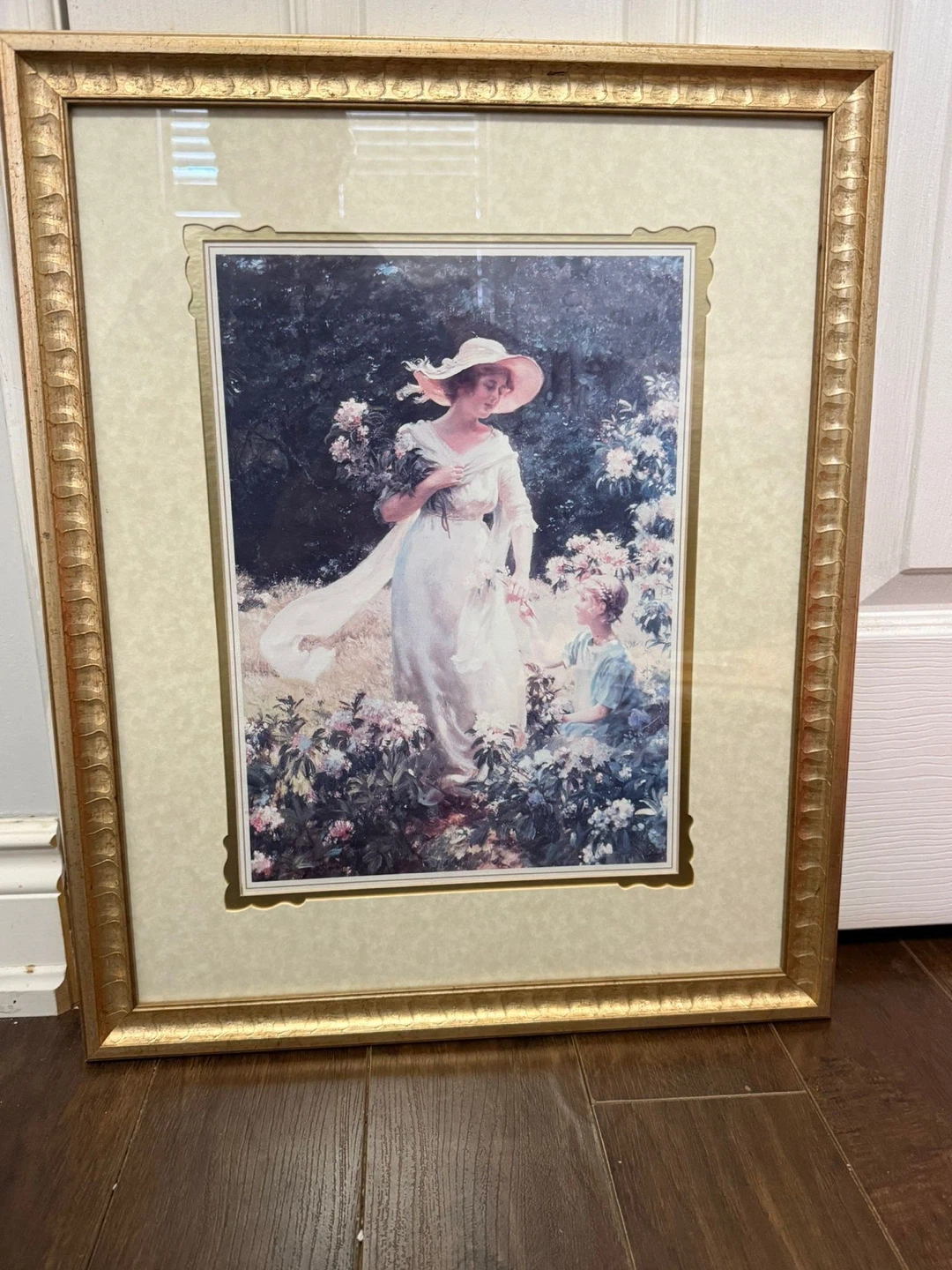 Framed Print of Woman in Garden - photo 2