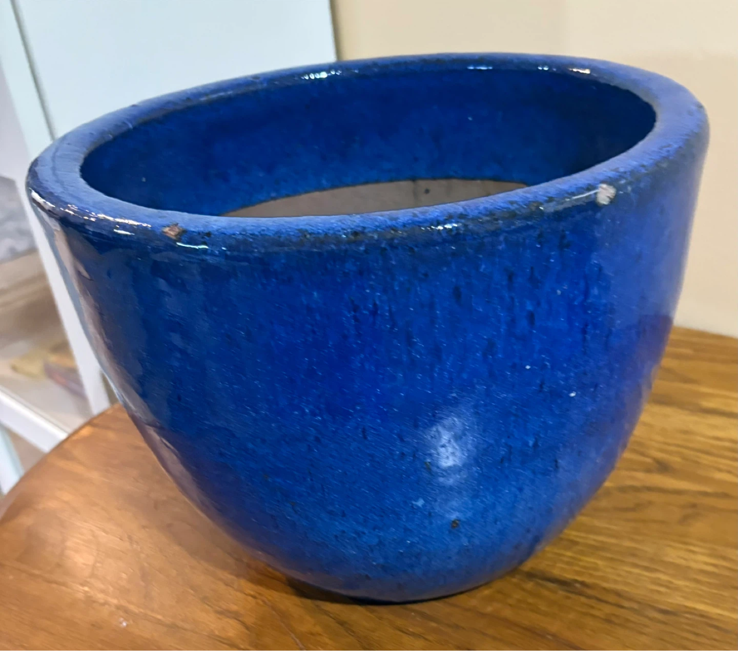 Blue Ceramic Flower Pot - photo 5