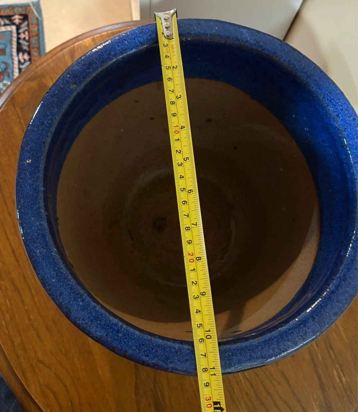 Blue Ceramic Flower Pot - photo 3