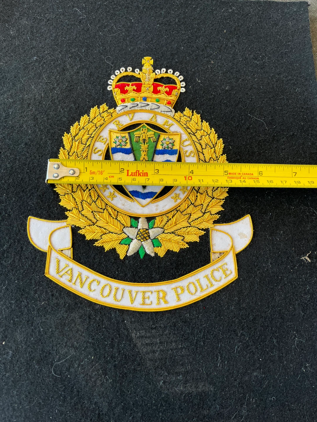 Vintage Vancouver Police Embroidered Badge - photo 3