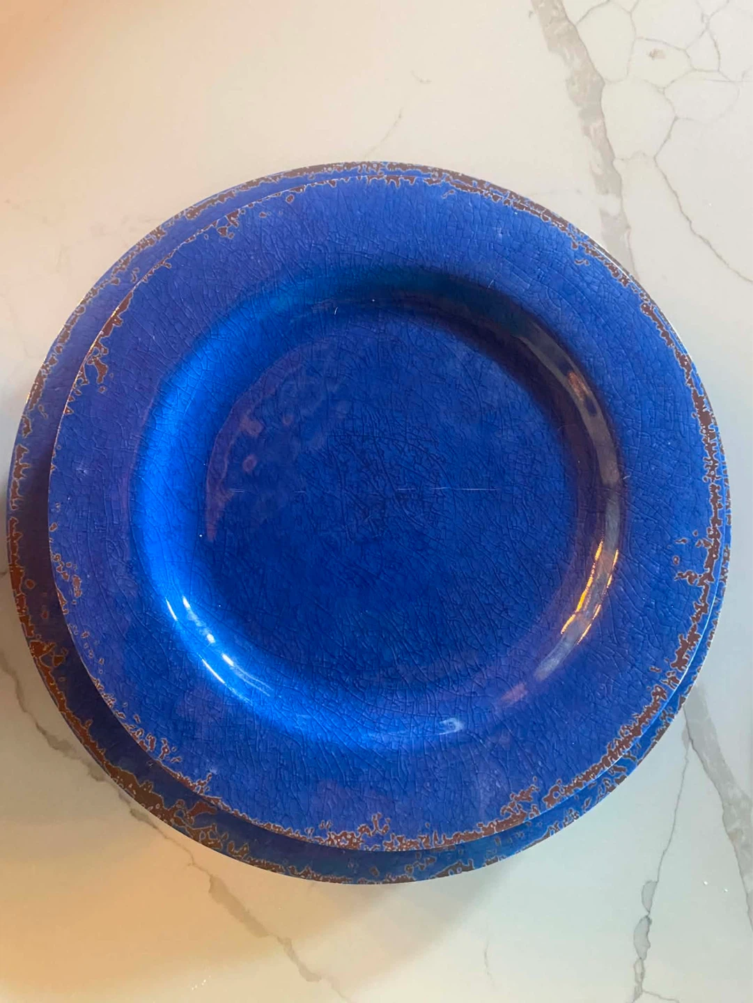 Blue Dinner Plates and Bowls Set