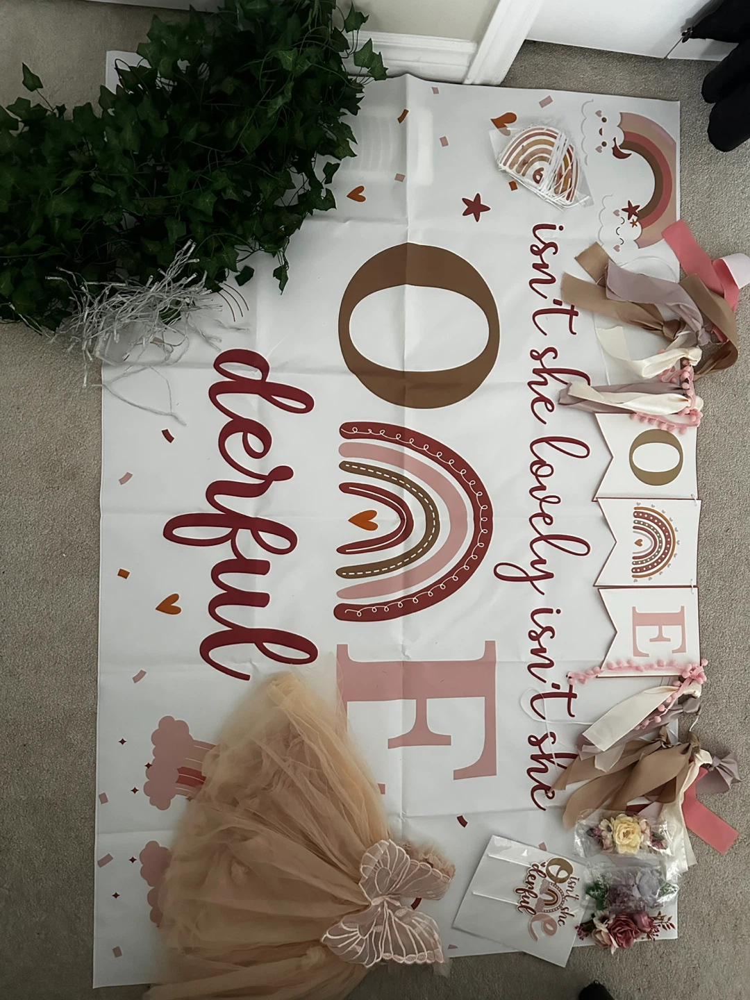 Bohemian 1st Birthday Party Decor Set - photo 2