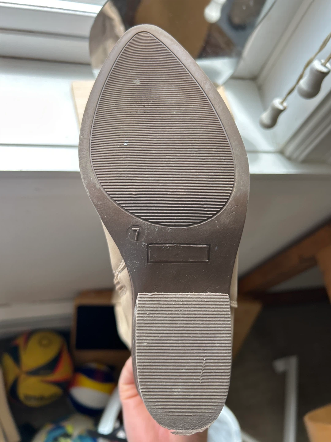 Beige Cowboy Boots Size 7 - photo 2