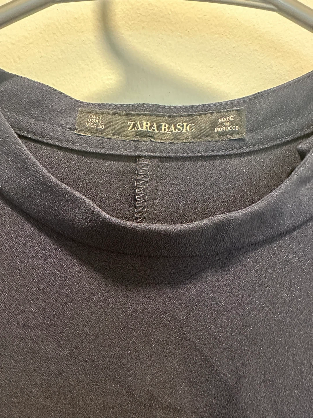 Zara Basic Navy Blue Button Detail Dress - photo 3