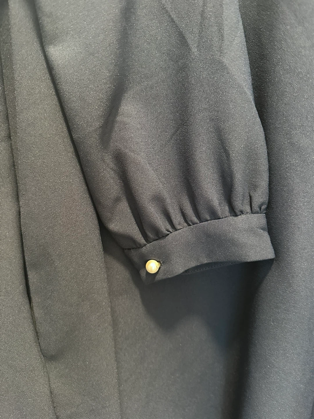 Zara Basic Navy Blue Button Detail Dress - photo 2