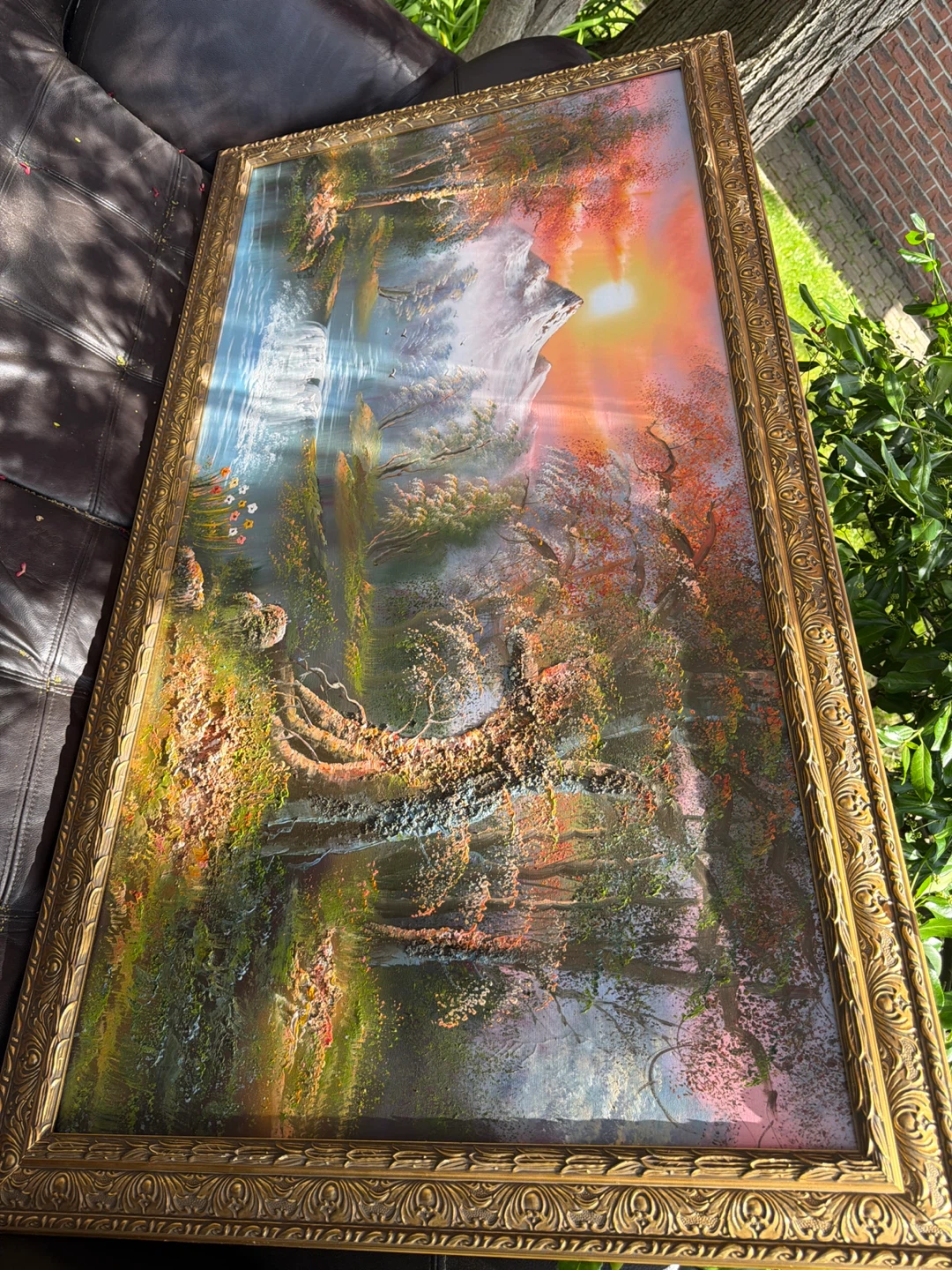 Framed Landscape Oil Painting