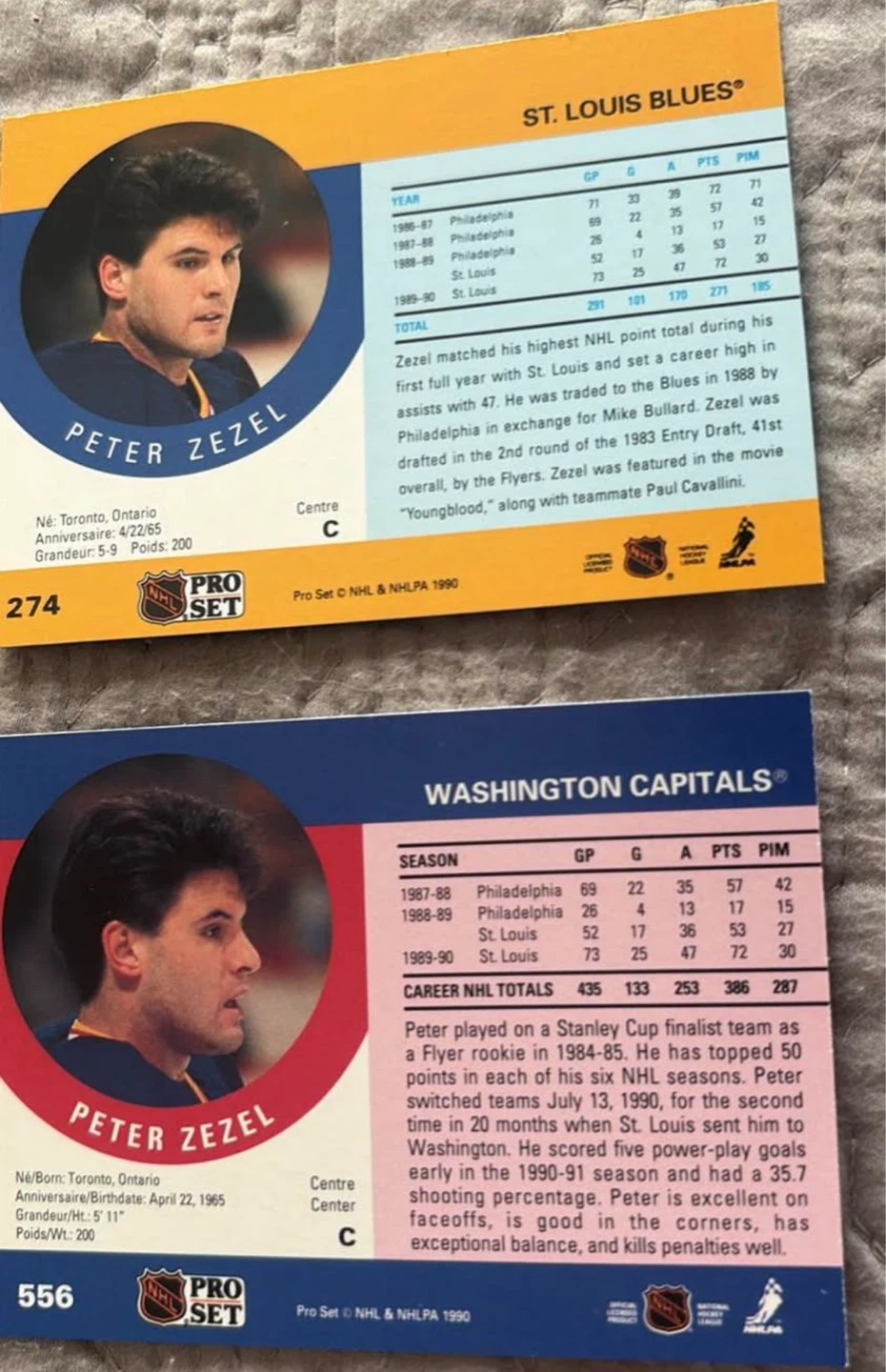 Peter Zezel NHL Pro Set Hockey Cards - photo 2