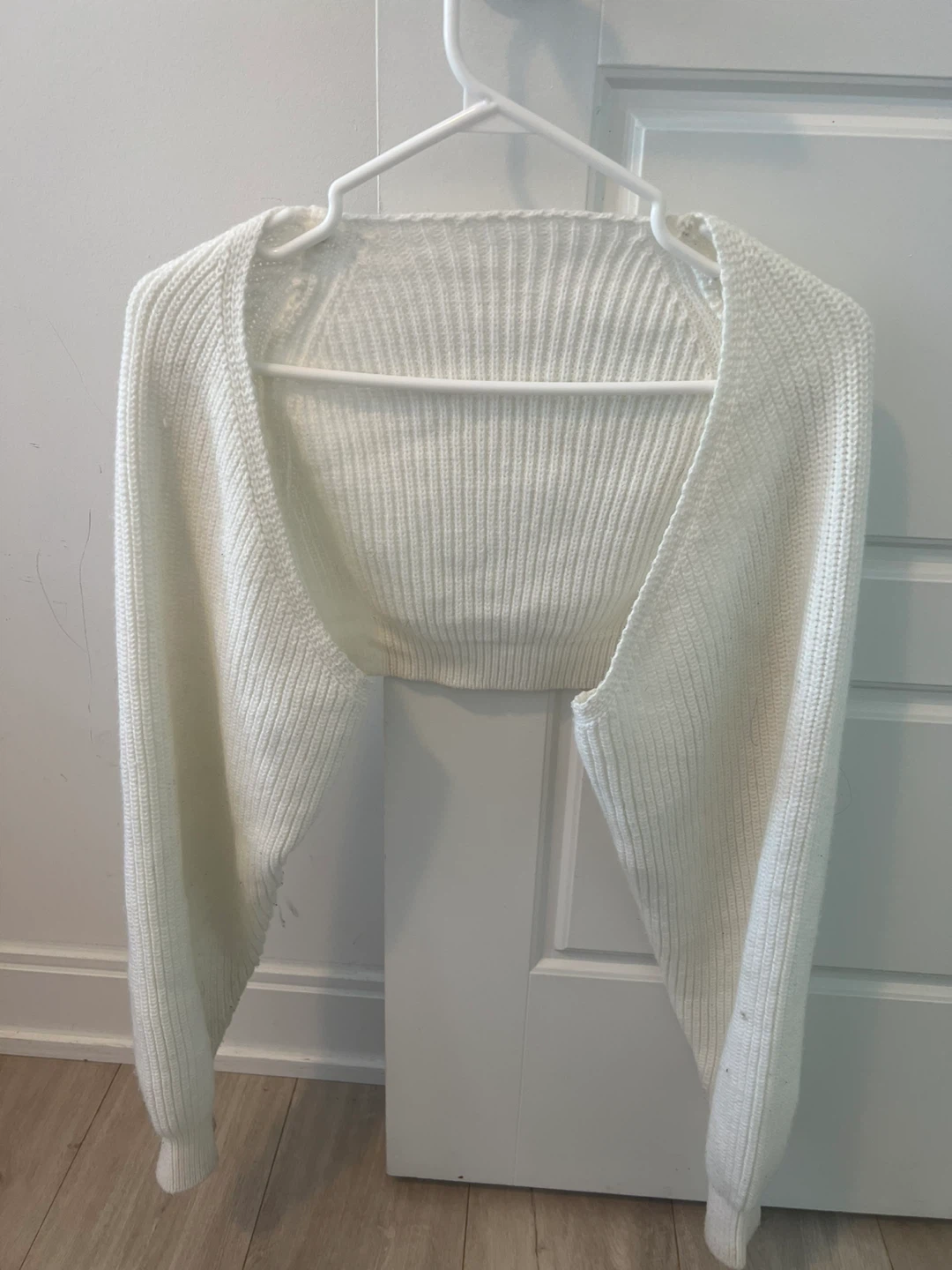 White Acrylic Bolero Shrug - Size S