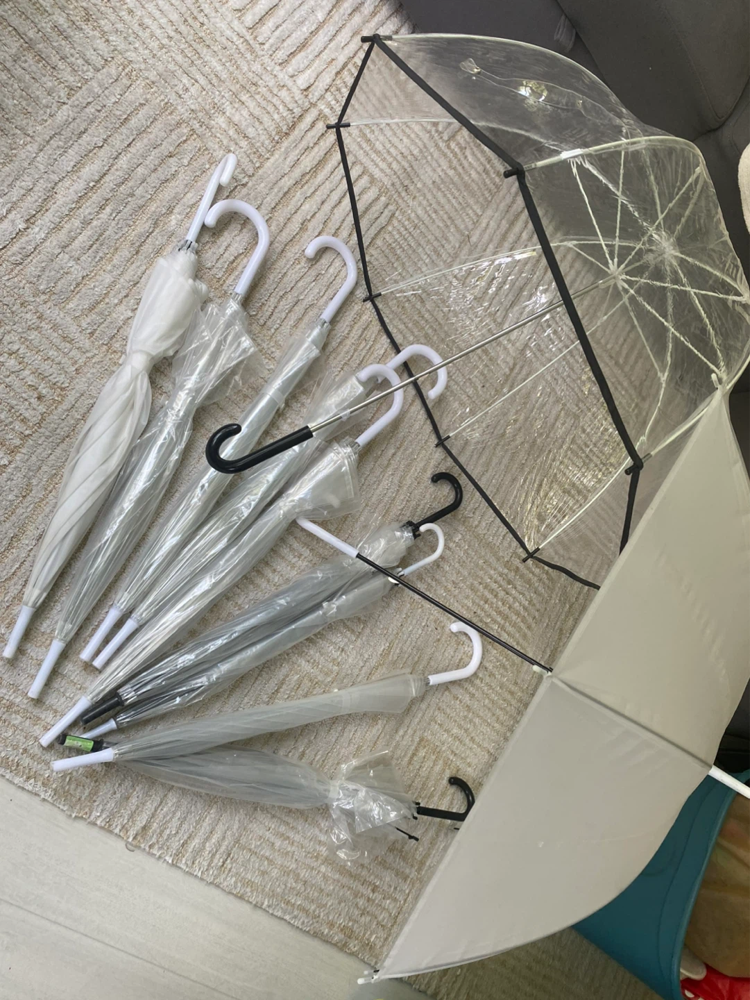 Pack of Clear and White Umbrellas - photo 2