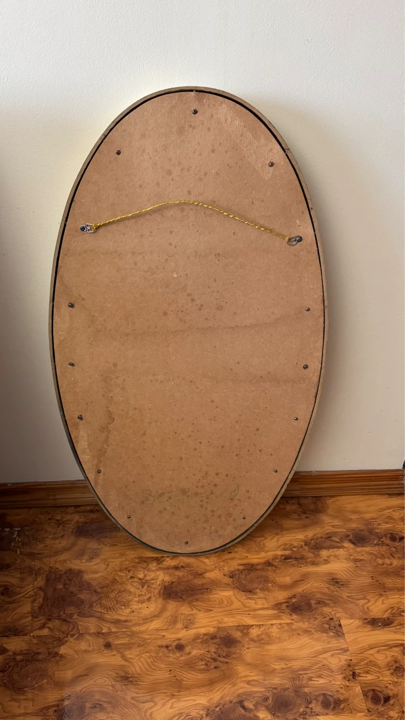 Vintage Ornate Gold Oval Mirror - photo 2