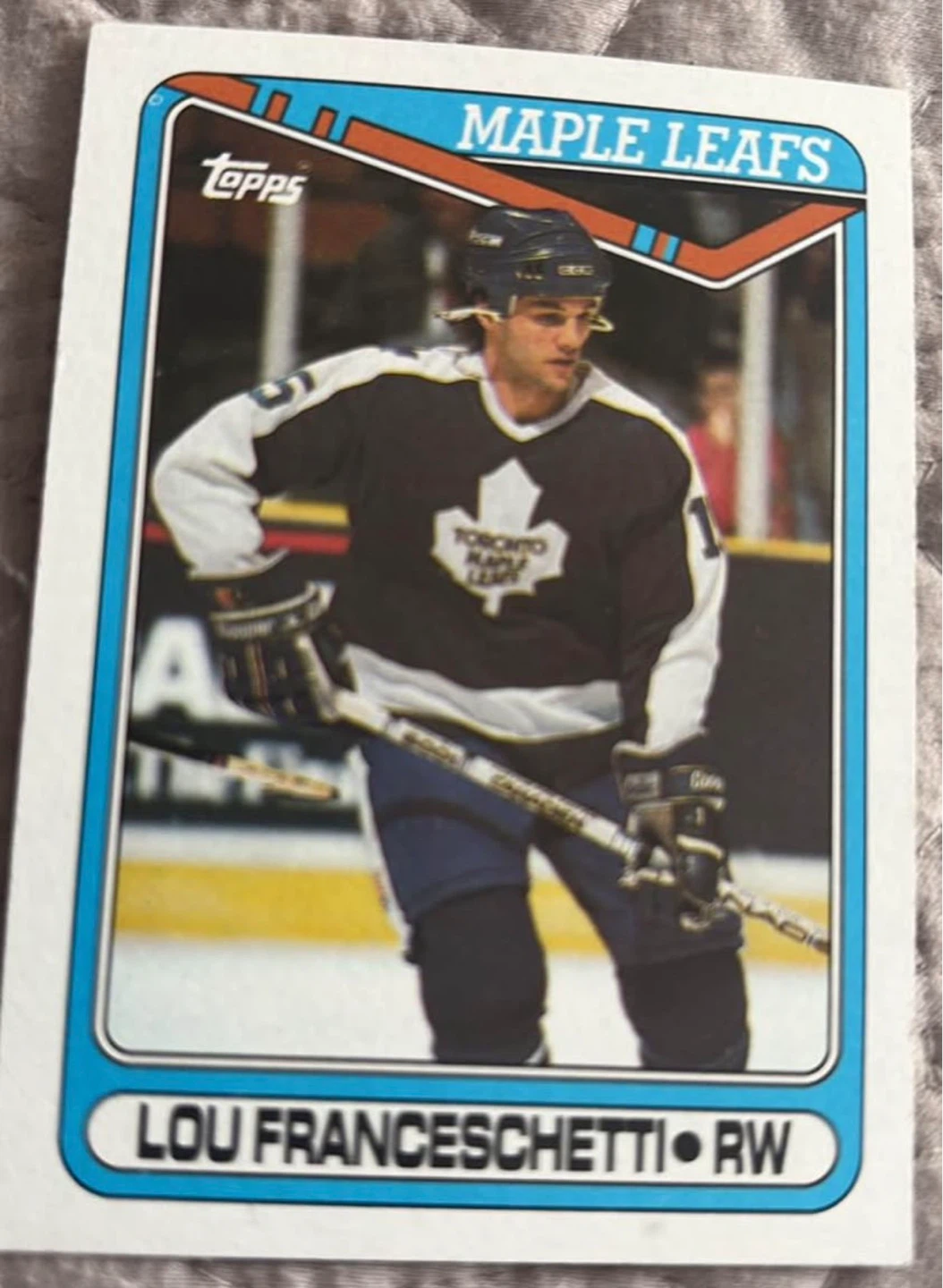 1989-90 Topps Hockey Card Lou Franceschetti Toronto Maple Le303
