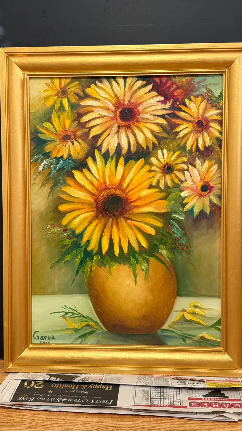 Oil Painting Still Life Flowers in Vase by Garúa - photo 2