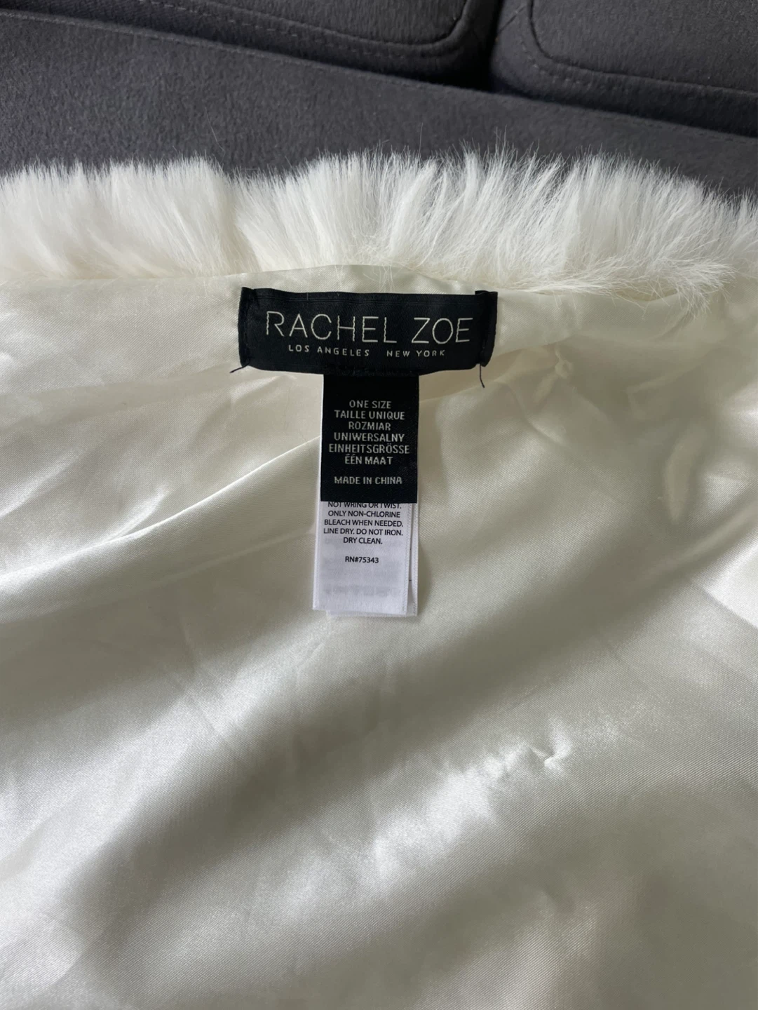 Rachel Zoe Faux Fur Shawl Wrap - photo 2