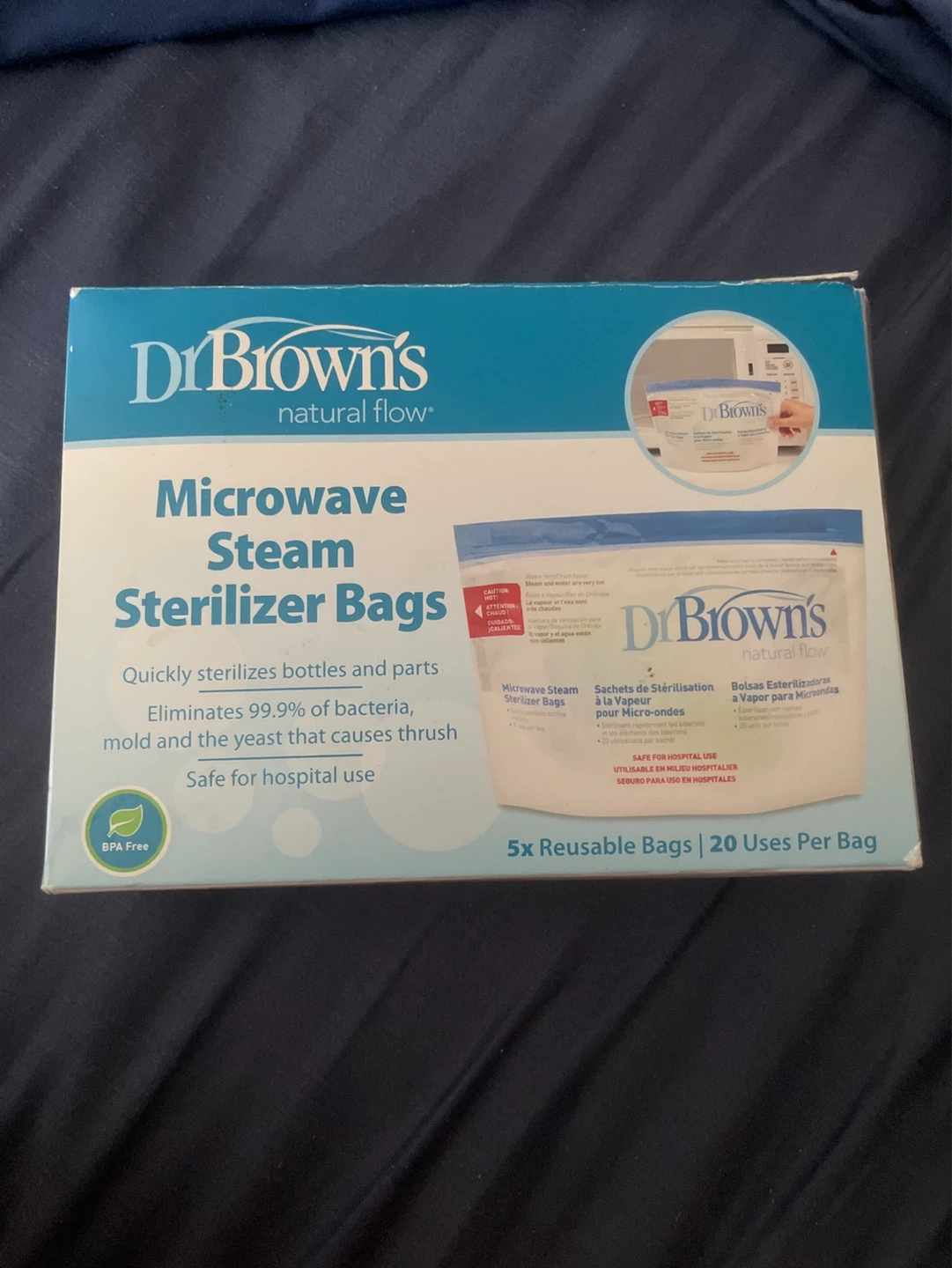 New in box-Dr. Brown's Microwave Steam Sterilizer Bags