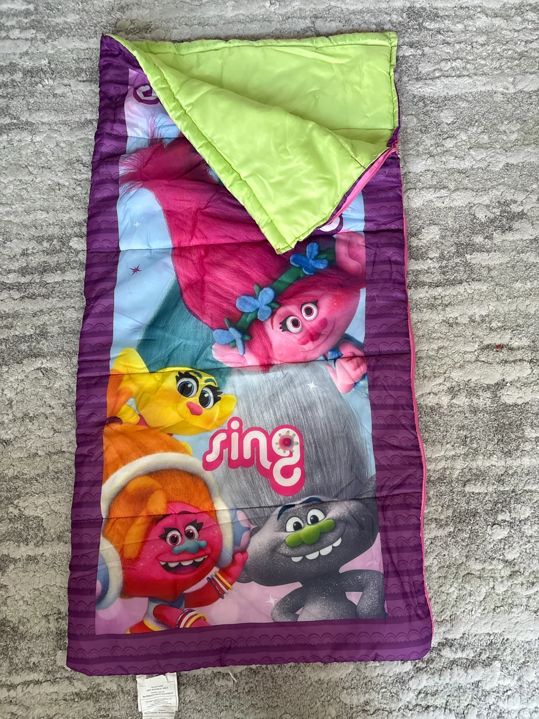 Trolls "Sing" Sleeping Bag