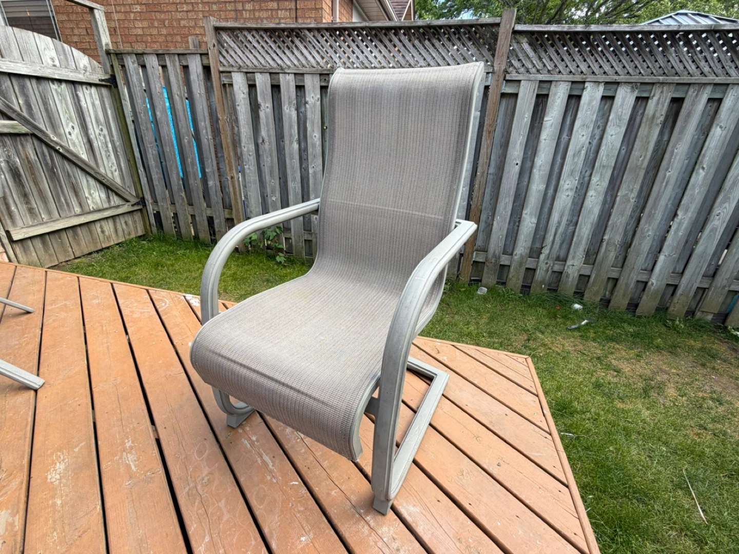 Glass patio dining set with 4 chairs and umbrella - photo 2