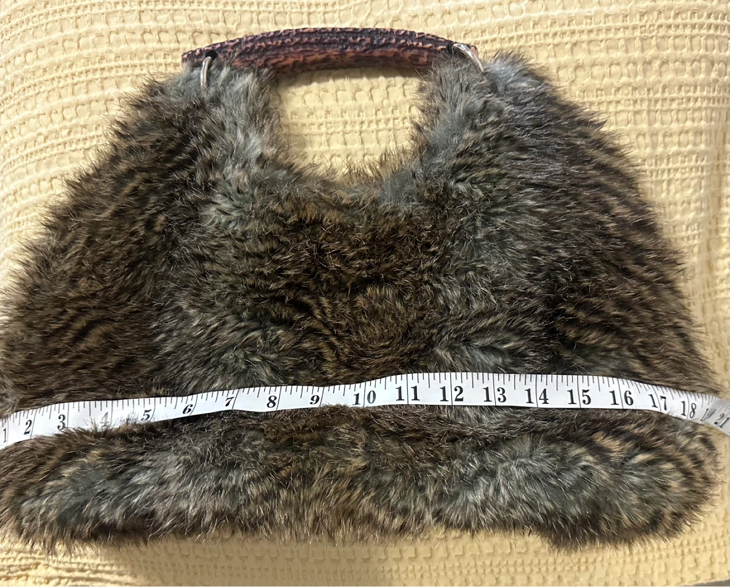 Faux Fur Shoulder Bag with Handle (Ad Up = Available) - photo 2