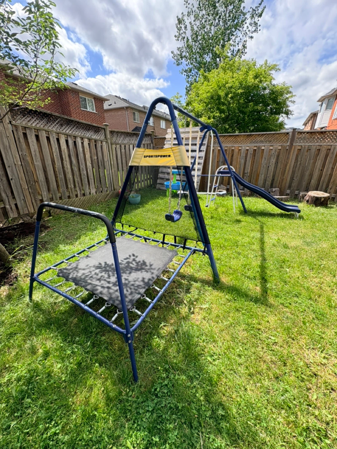 SportsPower 6station Swing Set with Trampoline - photo 2