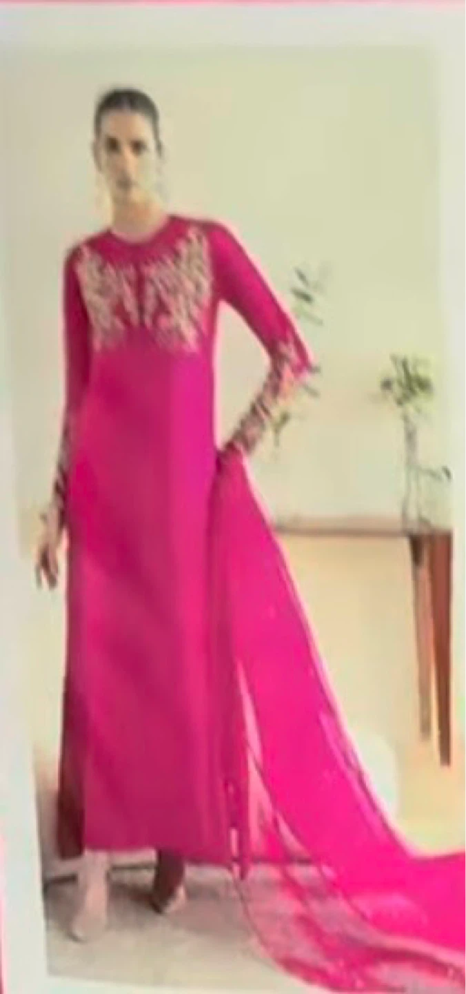 Women's Pink Embroidered 3-Piece Suit with Dupatta