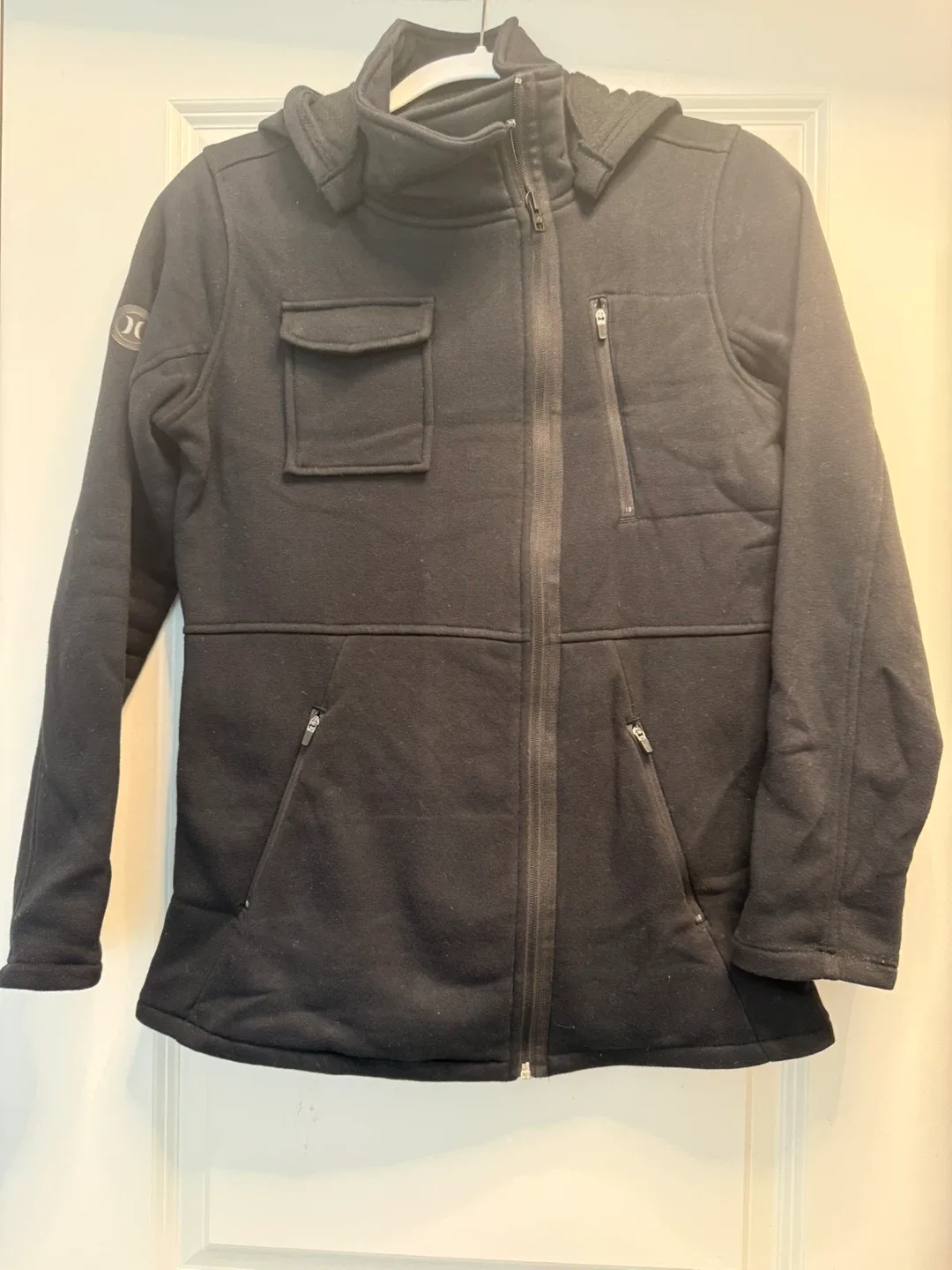 Women’s Hurley Black Detachable Hooded Jacket