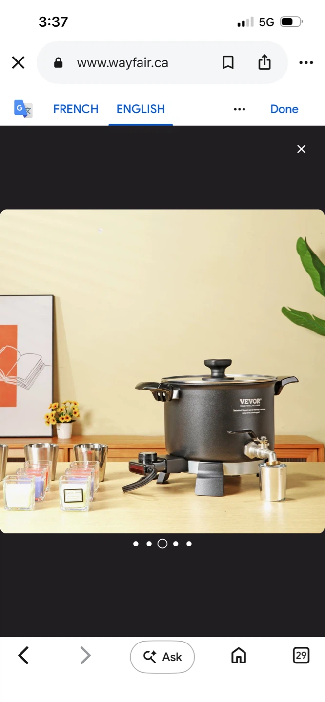 New Vevor 14.76" Electric Candle Making Pot with Accessories - photo 4