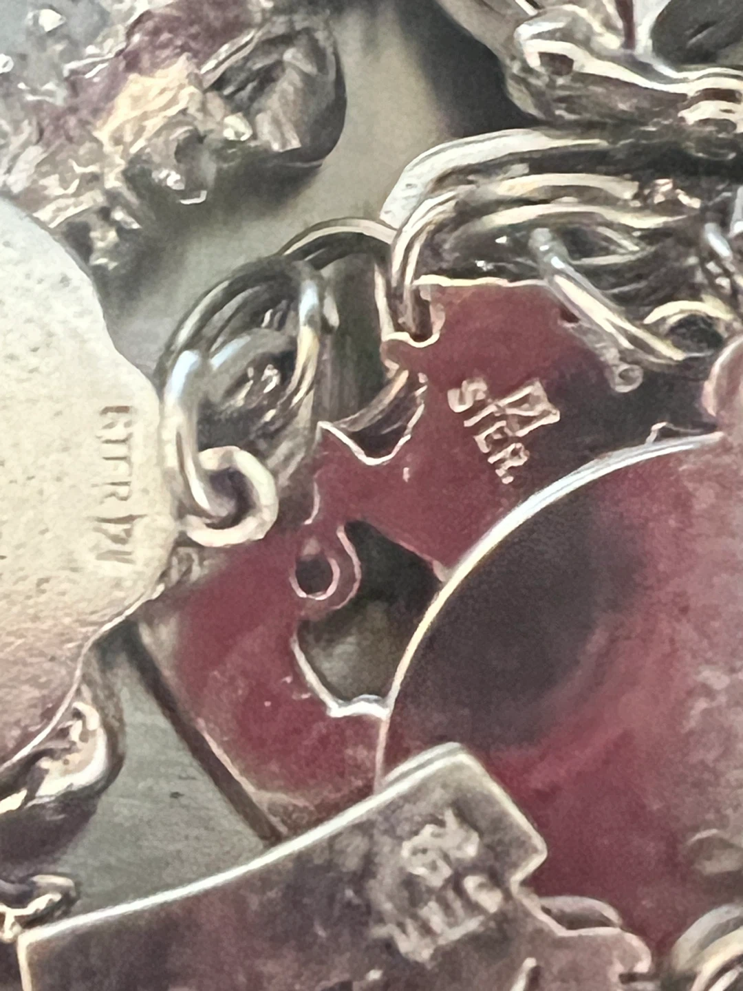 Sterling Silver Charm Bracelet Lot - 56.4g - photo 2