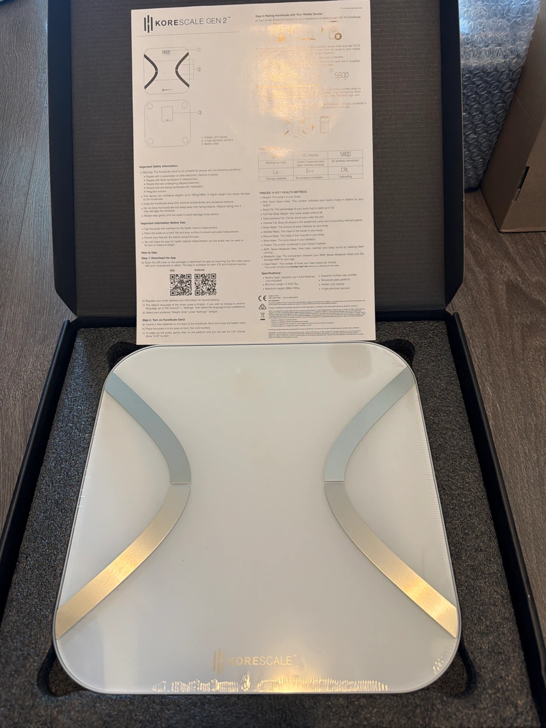 Brand New - KoreScale Gen 2 Smart Body Fat Scale - photo 2