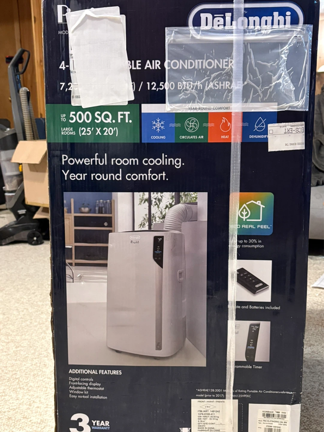 DeLonghi 4 in 1 Portable Air Conditioner Brand New - photo 3