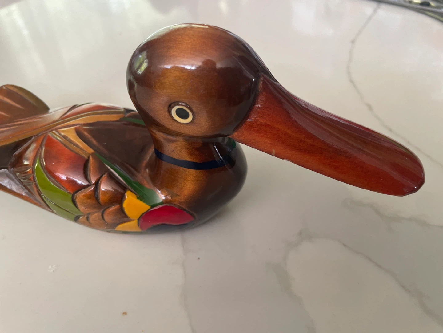 Wood carving of Mallard Duck - photo 3