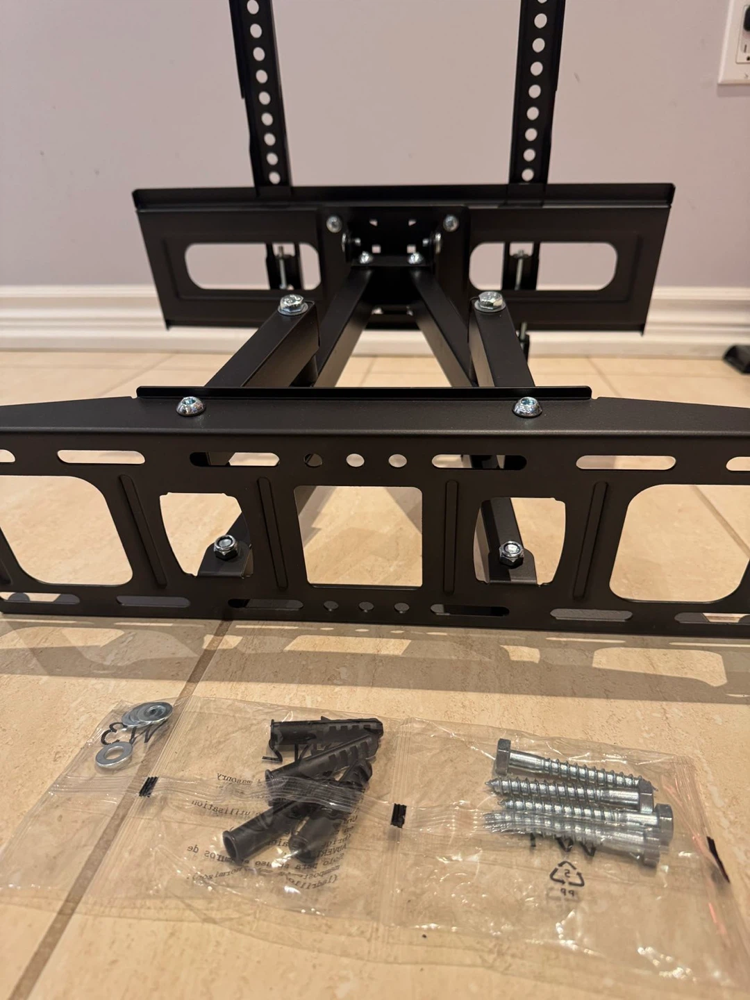 Adjustable Black TV Wall Mount - photo 3