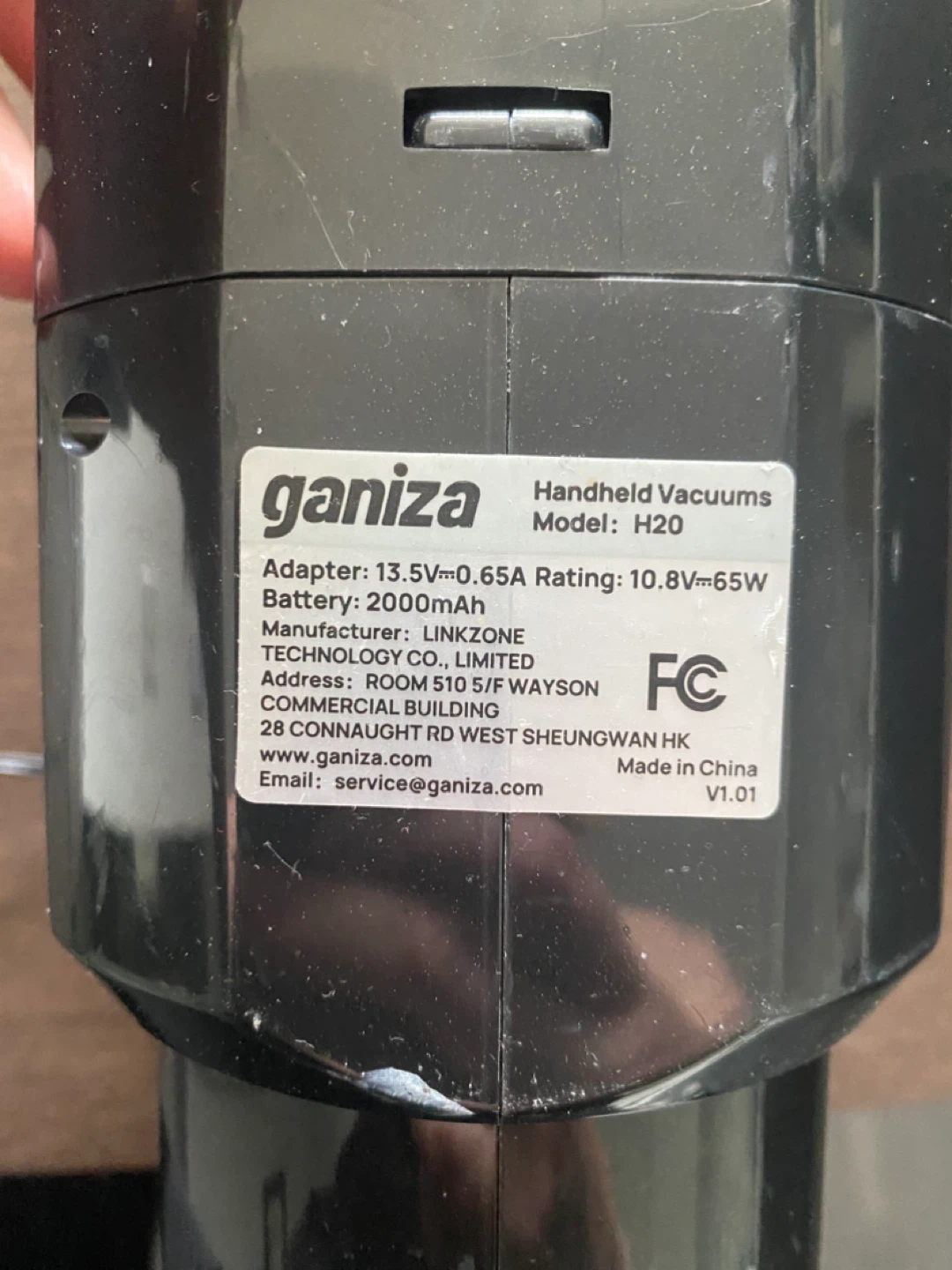 Ganiza Handheld Vacuum Cleaner H20 - photo 3