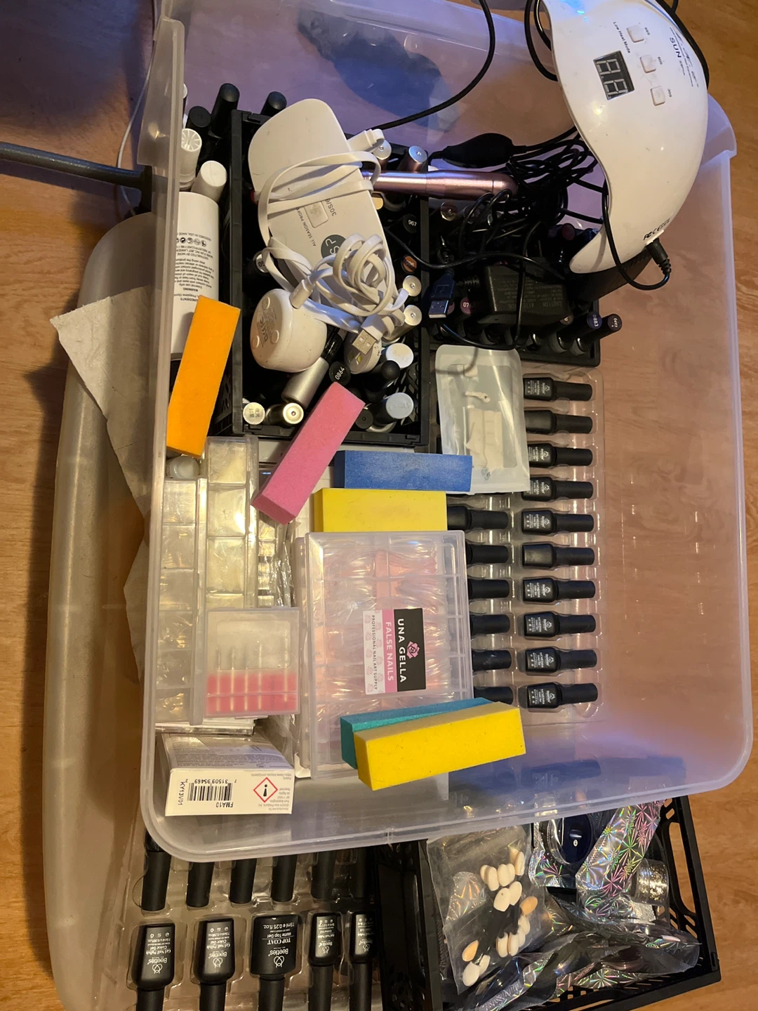 Nail Art Supply Lot with UV Lamp