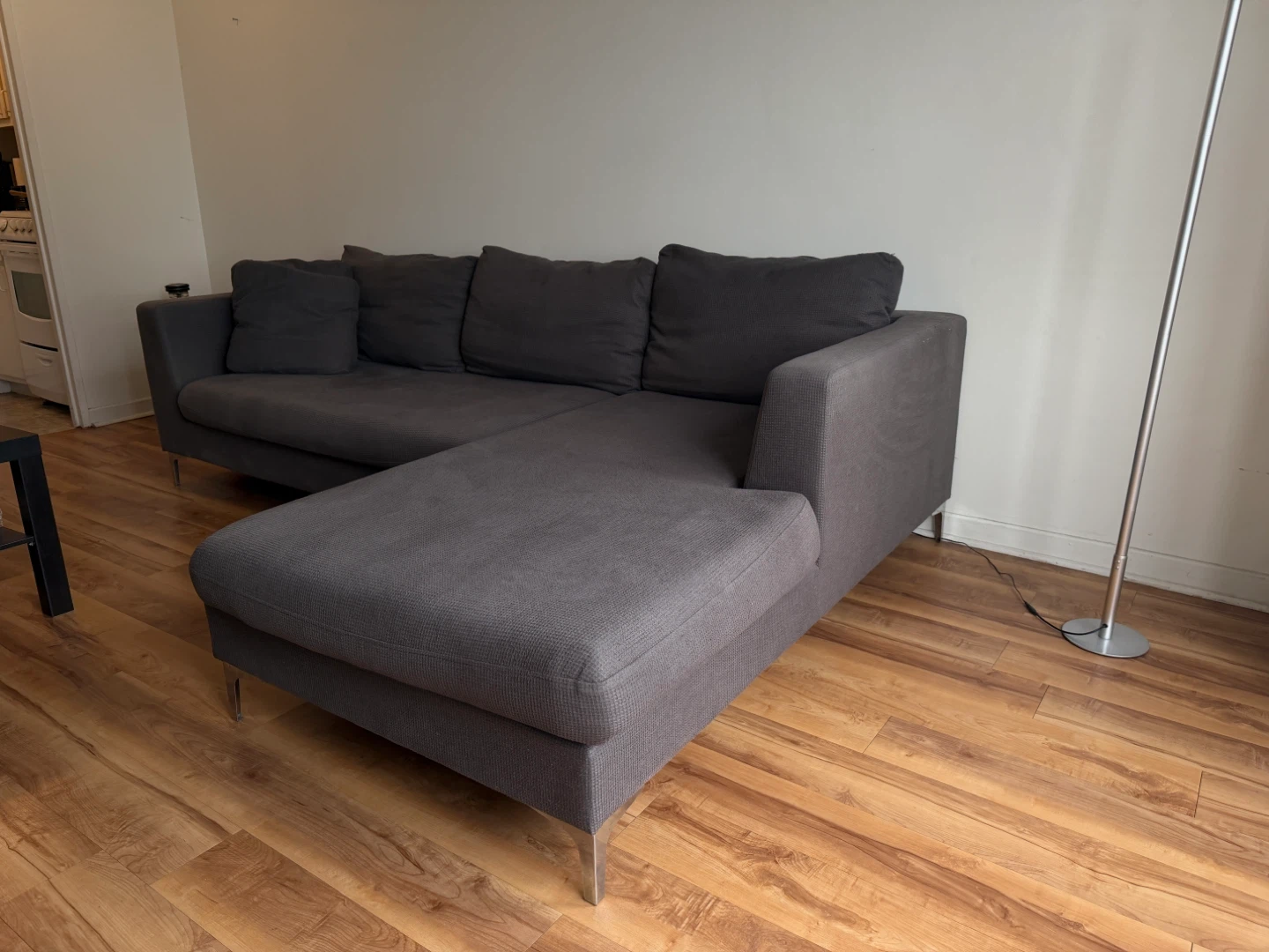 Grey Sectional Sofa with Chaise