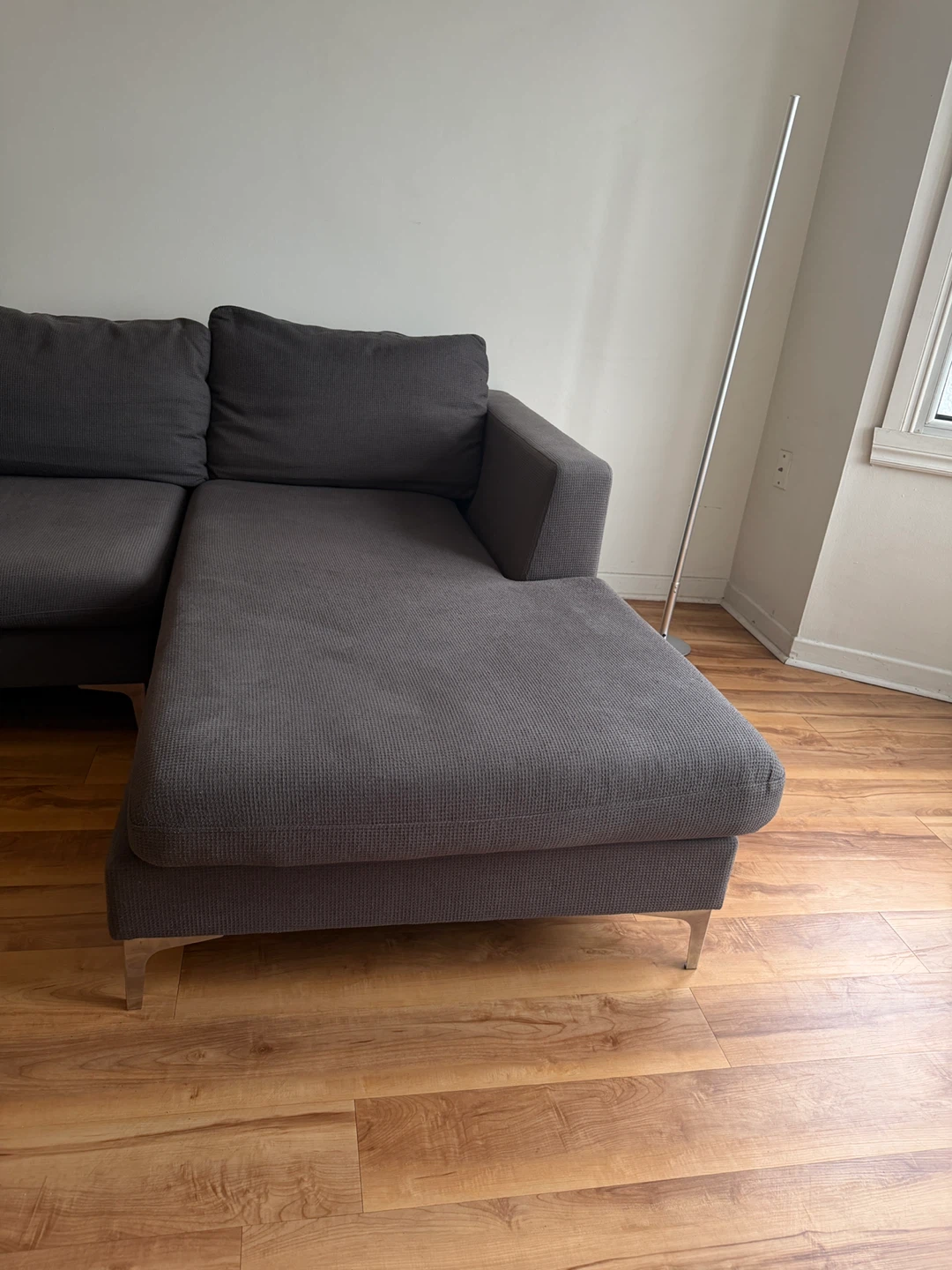 Grey Sectional Sofa with Chaise - photo 5