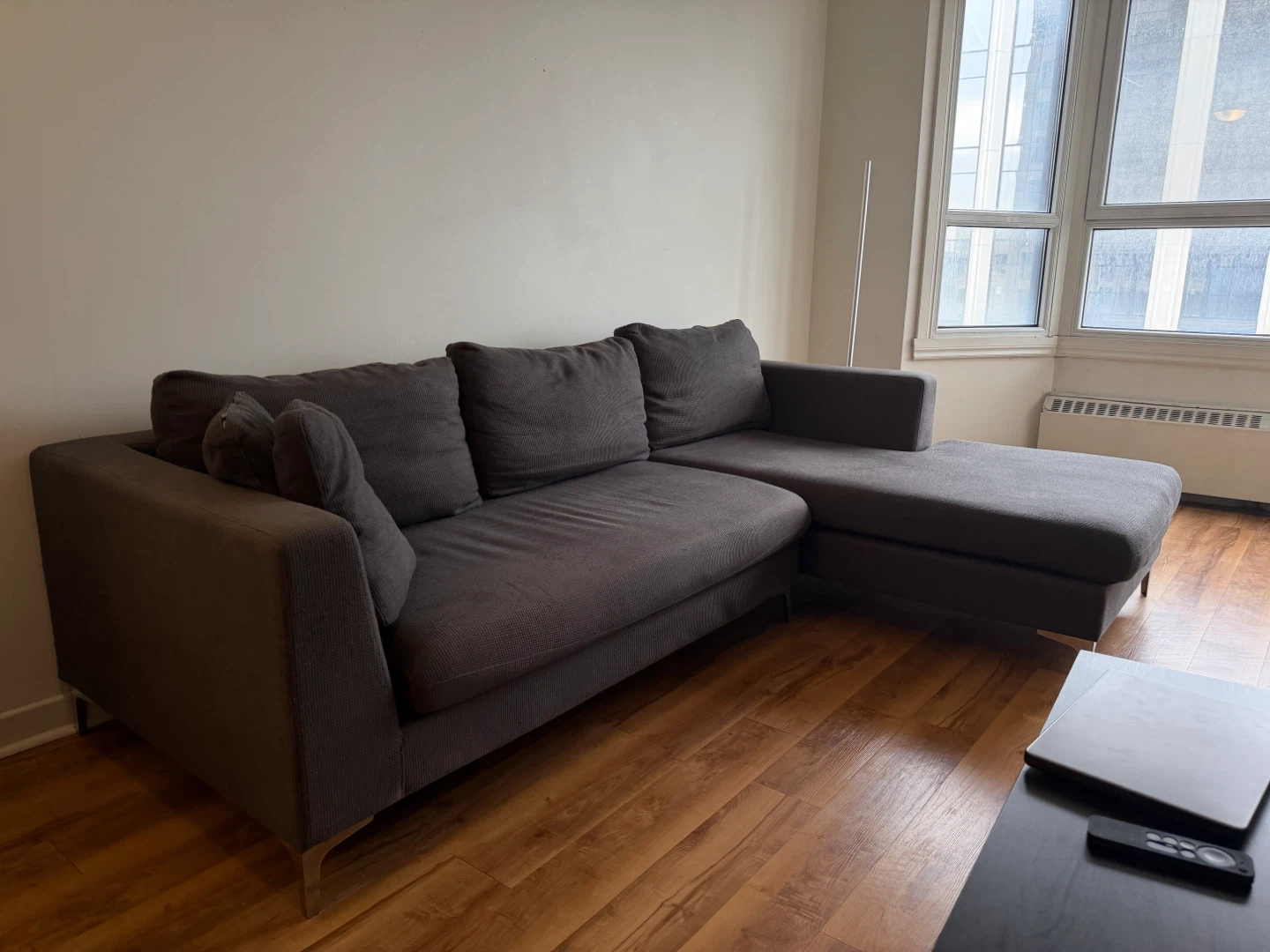 Grey Sectional Sofa with Chaise - photo 2