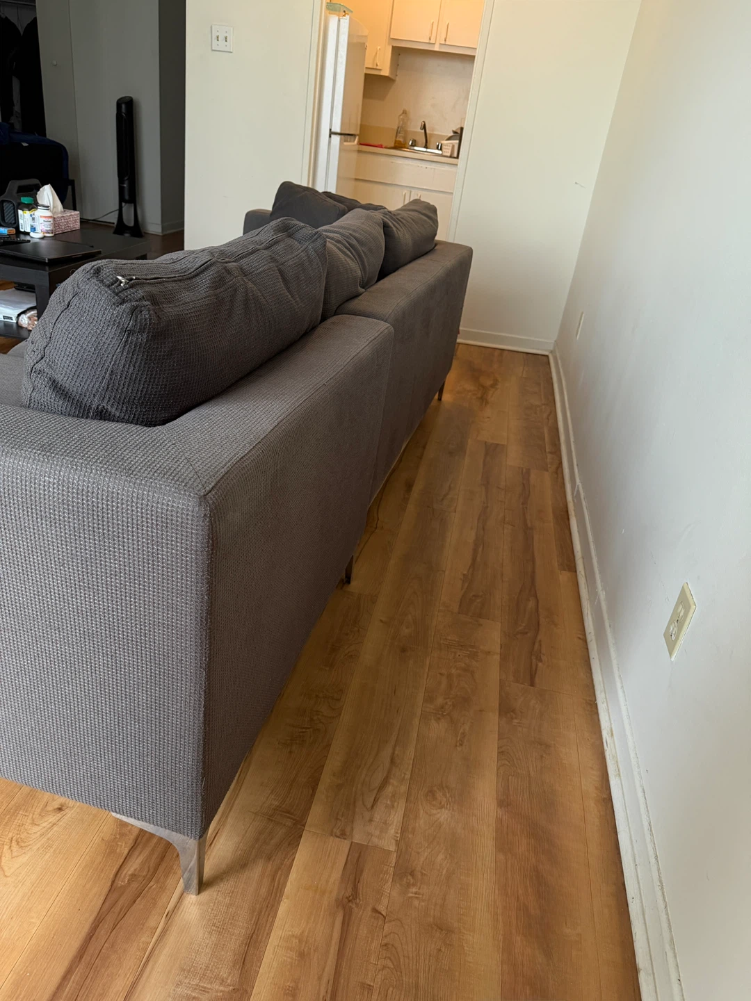 Grey Sectional Sofa with Chaise - photo 3