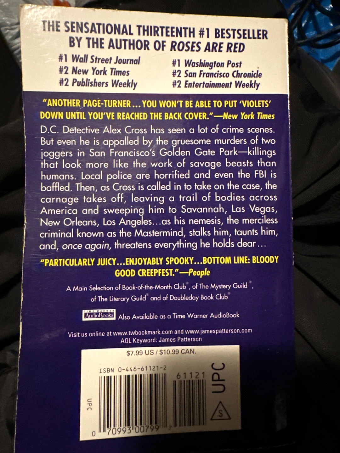 Violets Are Blue by James Patterson Paperback Book - photo 2