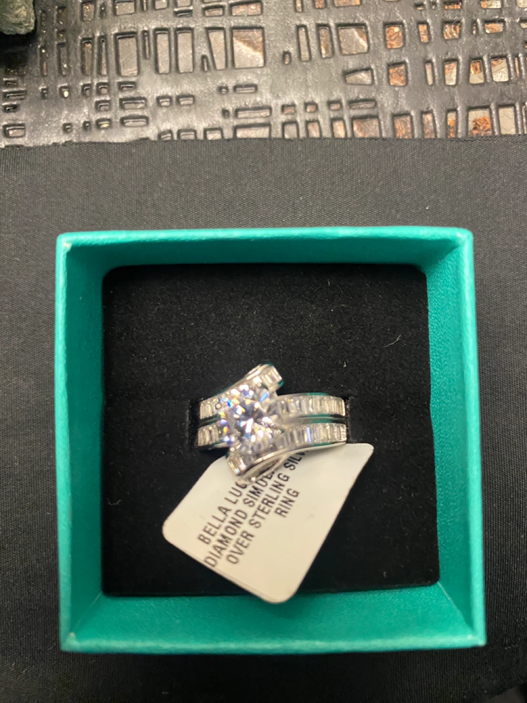 Bella Luce Sterling Silver Diamond Simulant Ring