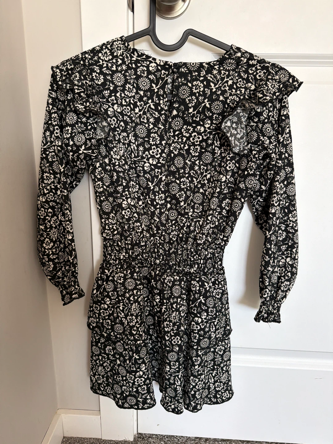 Black Floral Print Dress - photo 2