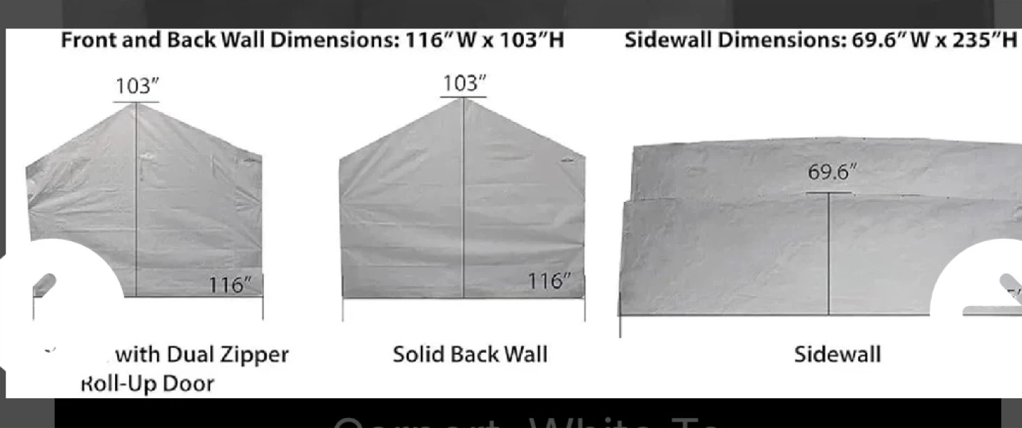 Tent Canopy Side Walls and Back Wall - photo 2