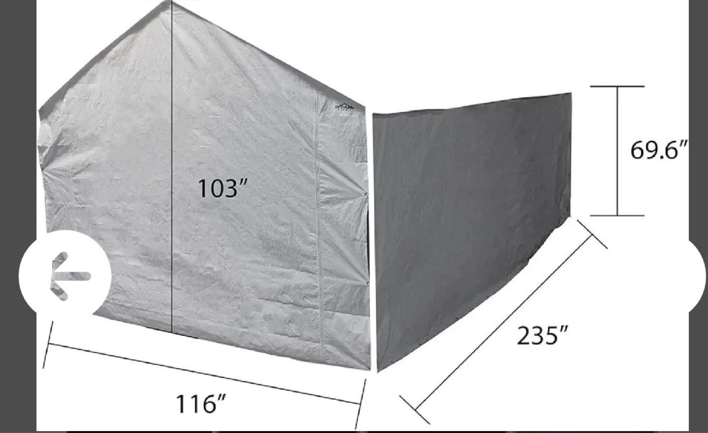 Tent Canopy Side Walls and Back Wall - photo 3
