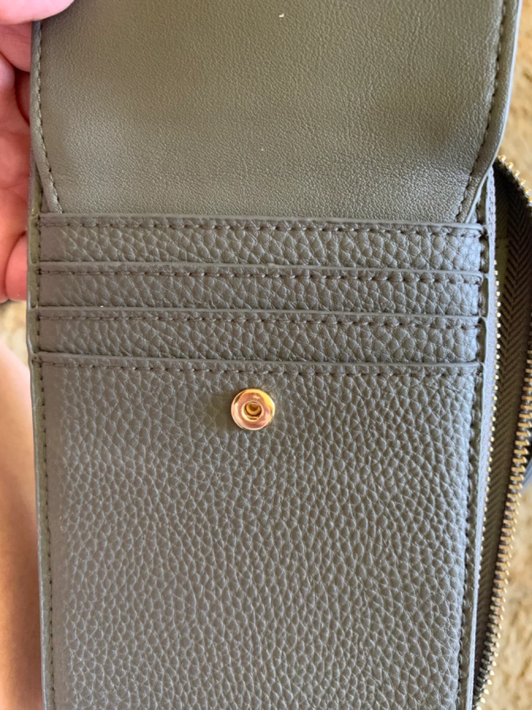Love & Lore Grey Pebble Leather Crossbody Bag - photo 3