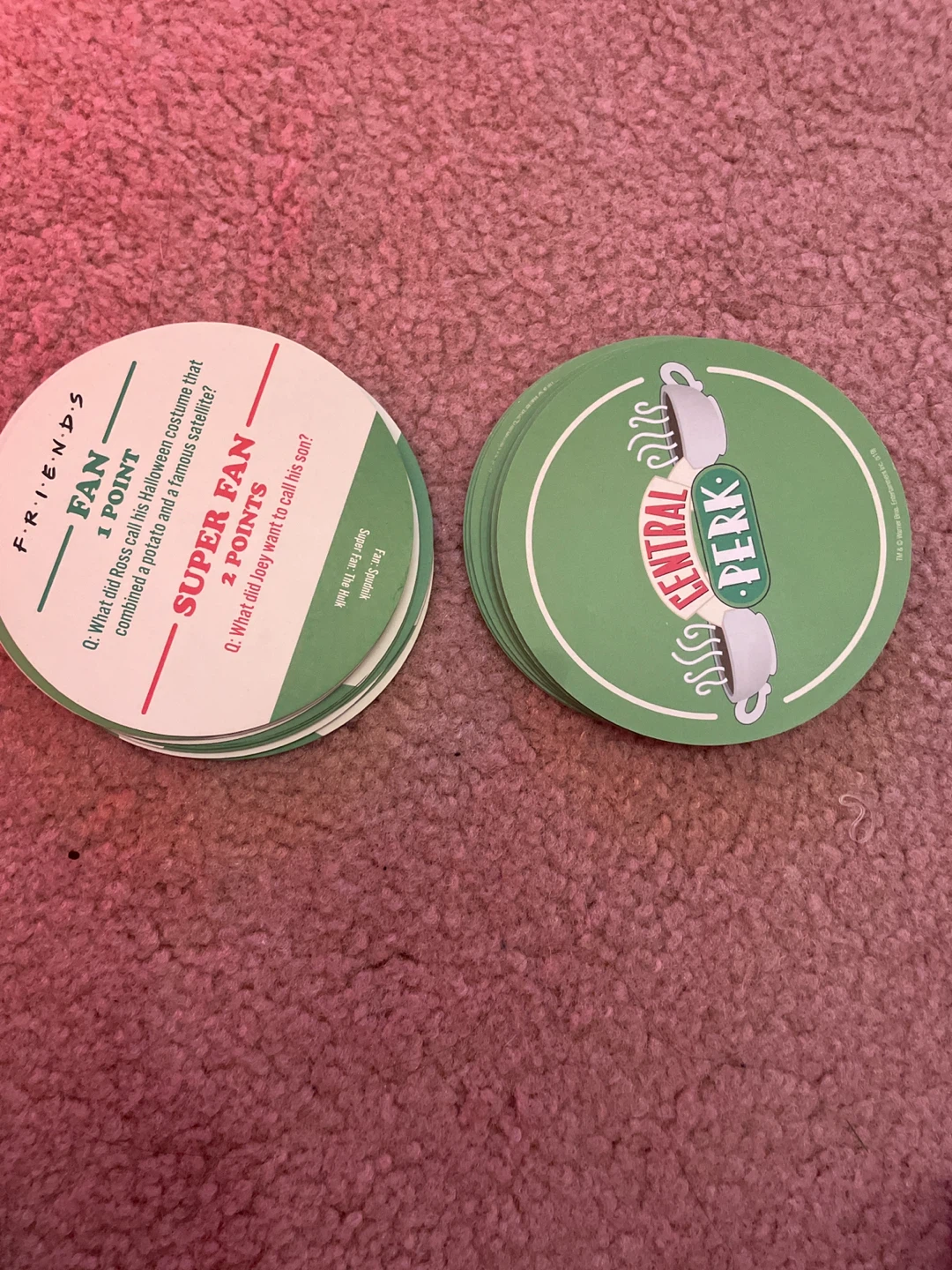 Friends Central Perk Trivia Game Cards